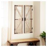 Silver Iron Farmhouse Wall Decor Abstract (Set of 2) -Retail $251.99