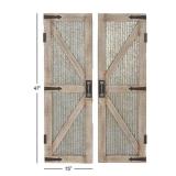 Silver Iron Farmhouse Wall Decor Abstract (Set of 2) -Retail $251.99