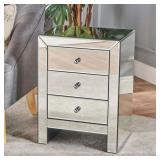 Lucretia Mirrored 3-Drawer Cabinet Table by Christopher Knight Home Retail: $246.99