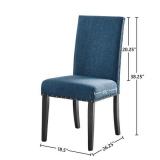 Crispin Upholstered Dining Chairs (Set of 2) Marine Blue, by New Classic Furniture -Retail: $209.99
