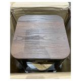 MF Studio Vintage Set of 4 Industrial Styled Bar Stools, Metal Indoor Outdoor Dining Kitchen Cafe Side Stool Chairs (Glossy Black) -Retail $229.99