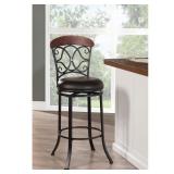 Hillsdale Furniture Trevelian Swivel Stool - Dark Coffee and Brown - Bar height Retail: $171.99