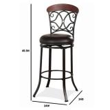 Hillsdale Furniture Trevelian Swivel Stool - Dark Coffee and Brown - Bar height Retail: $171.99