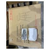 Bidwell Contemporary Indoor Acacia Wood Bar Stools (Set of 2) by Christopher Knight Home - dark brown finish + black metal Retail: $150.20