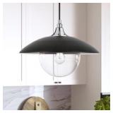 Pendant Lamp Matte Black/Clear Glass Retail:$88.49