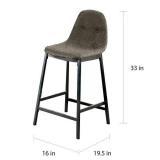 Furniture of America Brno Mid-Century Grey Counter Chairs Set of 4 Retail: $398.99