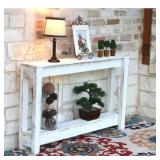 Rustic Entry Way Table 46"L - 46Lx8Wx28H - White Retail: $166.99