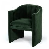 Modrest Danube Modern Jade Green Fabric Side/Dining Chair Retail:$638.49