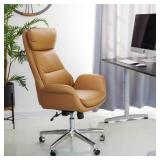 Glitzhome Mid-Century Modern Leatherette Adjustable Office Chair Retail:$272.49