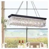 Rectangular Chandelier Kitchen Island Crystal Dining Industrial Lighting 8 Light Retail:$269.99