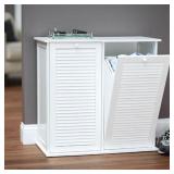 Household Essentials Tilt Out Laundry Double Sorter Cabinet