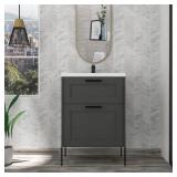 Svedin 24in Bathroom Vanity in Matte Gray Retail:$488.49 (Vanity Only; Sink Sold Separately)