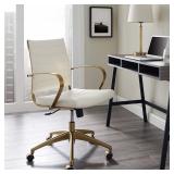 Jive Gold Stainless Steel Midback Office Chair, Gold White -Retail $269.75