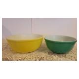 Vintage Pyrex Bowl Set in Primary Colors (colors are very bright)