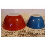 Vintage Pyrex Bowl Set in Primary Colors (colors are very bright)