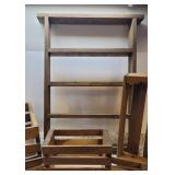 Wooden Crates and Shelf
