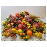 2 Cornucopias with Faux Food