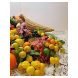 2 Cornucopias with Faux Food