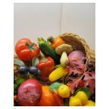 2 Cornucopias with Faux Food