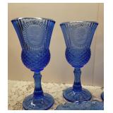 Fostoria Blue Glass (Exclusive Design by Avon), Design of George and Martha Washington