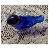 1999 Leo Ward Cobalt Blue Bluebird of Happiness and Decorative Vase