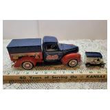 1940 Ford Pepsi Cola Metal and Plastic Truck Bank by Golden Wheel Diecast and Small Pepsi Cola Truck by Golden Wheel Diecast