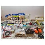 Craft Supplies (wooden balls, magnets, and floral items)