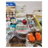 Craft Supplies (wooden balls, magnets, and floral items)