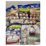 Craft Supplies (wooden balls, magnets, and floral items)