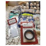 Craft Supplies (wooden balls, magnets, and floral items)