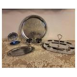 Silver Colored Platters and Serving Dishes