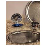 Silver Colored Platters and Serving Dishes