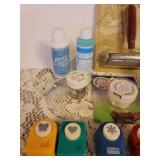 Scrapbooking Supplies (Embossing Powder, Liquid Acrylics, Colored Pencils, Stamp Cleaner, and Punches)