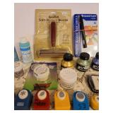 Scrapbooking Supplies (Embossing Powder, Liquid Acrylics, Colored Pencils, Stamp Cleaner, and Punches)