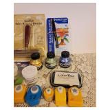 Scrapbooking Supplies (Embossing Powder, Liquid Acrylics, Colored Pencils, Stamp Cleaner, and Punches)