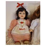 3 Porcelain Birthstone Dolls (Feb, June, and Aug)