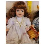 3 Porcelain Birthstone Dolls (Feb, June, and Aug)