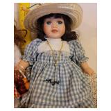 3 Porcelain Birthstone Dolls (Feb, June, and Aug)