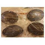 7 Railroad Savings New Belt Buckles 1982-1988 and Vogts Earth Moving Belt Buckle