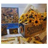 Sunflower Decor (Puzzle, Quilted Table Runners, Throw Pillow, and Decor)