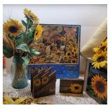 Sunflower Decor (Puzzle, Quilted Table Runners, Throw Pillow, and Decor)