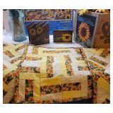 Sunflower Decor (Puzzle, Quilted Table Runners, Throw Pillow, and Decor)