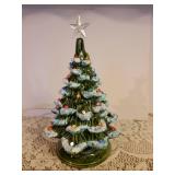 12" Lit Ceramic Christmas Tree (works and excellent condition)