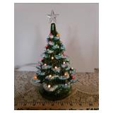 12" Lit Ceramic Christmas Tree (works and excellent condition)