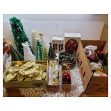 Christmas Craft Decor, Bows, Candlesticks, and Ornaments