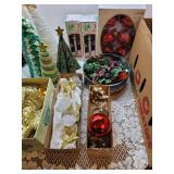Christmas Craft Decor, Bows, Candlesticks, and Ornaments