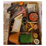 Sewing Supplies (Thread, Scissors, Pins, and Pin Cushions)