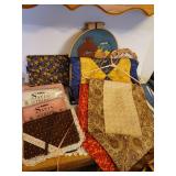 Quilted Placemats and Table Runners, Napkins, New Baked Potato Bag, and Decor (see all pics)