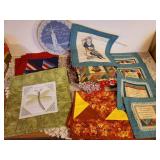Quilted Placemats and Table Runners, Napkins, New Baked Potato Bag, and Decor (see all pics)