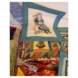 Quilted Placemats and Table Runners, Napkins, New Baked Potato Bag, and Decor (see all pics)